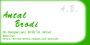 antal brodi business card